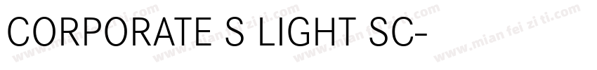 CORPORATE S LIGHT SC字体转换